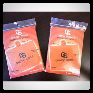 TWO Oregon State Beavers Hooded Rain Ponchos